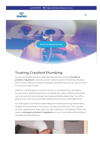 Emergency plumber craigieburn