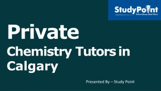 Private Chemistry tutors in Calgary