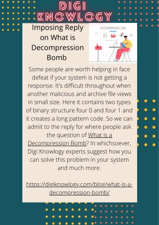 Imposing Reply on What is Decompression Bomb