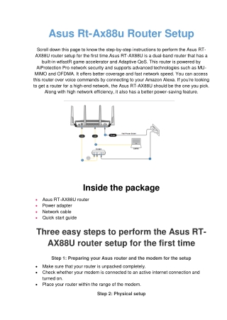 Asus Rt-Ax88u Router Setup |Easy Steps