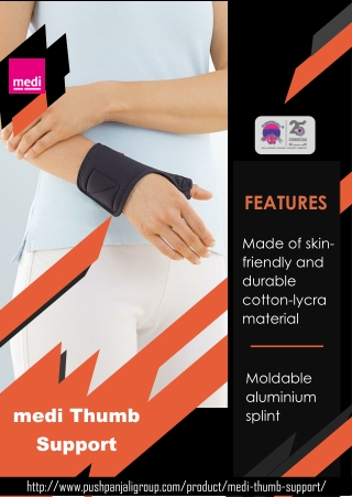 medi Thumb support | Pushpanjali medi India Pvt Ltd