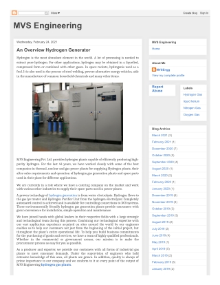 An Overview Hydrogen Generator