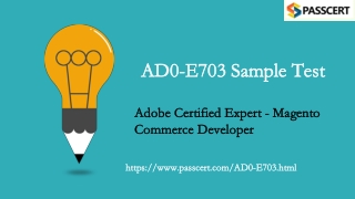 Adobe Magento Commerce AD0-E703 Dumps