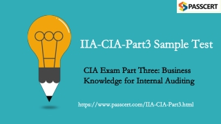 IIA Certified Internal IIA-CIA-Part3 Exam Dumps