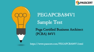 Pegasystems CPBA PEGAPCBA84V1 Dumps