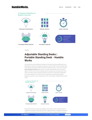 Adjustable Standing Desks | Portable Standing Desk - Humble Works