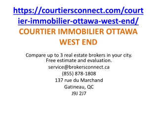 Courtier Immobilier Ottawa West End