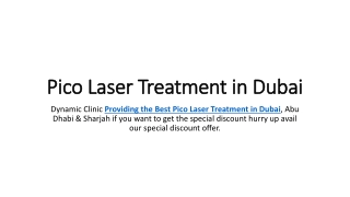 Pico Laser Treatment in Dubai