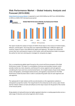 Web Performance Market – Global Industry Analysis and Forecast (2019-2026)