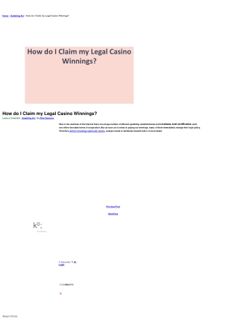 How do I Claim my Legal Casino Winnings?