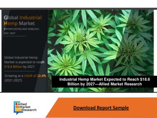 Industrial Hemp Market Value with Status and Global Analysis 2020 to 2027