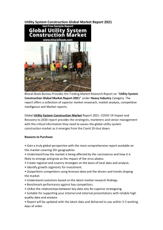 Global Utility System Construction Market