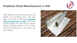 Polythene Sheet Manufacturers in UAE