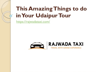 This Amazing Things to do in Your Udaipur Tour