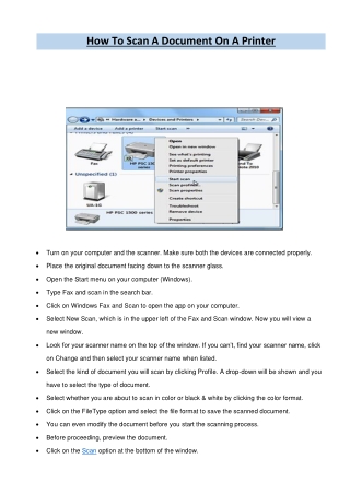 How To Scan A Document On A Printer? - Use Our Quick Steps