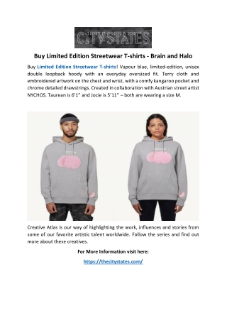 Buy Limited Edition Streetwear T-shirts - Brain and Halo