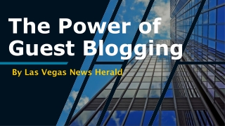 Power of Guest Blogging