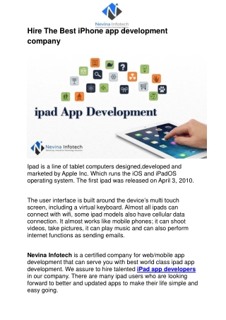 Hire The Best iPhone app development company