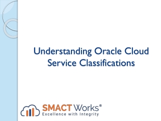 Understanding Oracle cloud service classifications