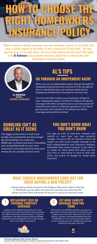 HOW TO CHOOSE THE RIGHT HOMEOWNERS INSURANCE POLICY