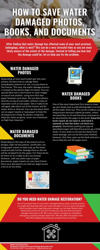 How To Save Water Damaged Photos, Books, and Documents