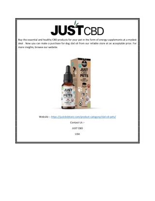 Pet CBD | Justcbdstore.com