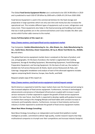 Food Service Equipment Market