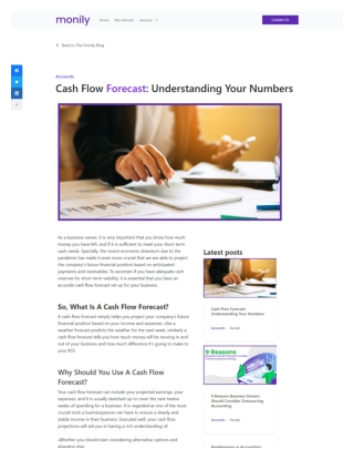 Cash Flow Forecast: Understanding Your Numbers