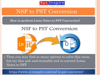 NSF to PST Conversion