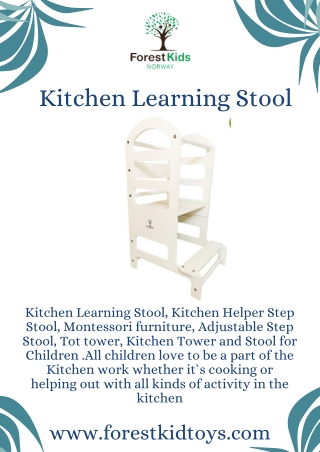 Why Buy A Kitchen Learning Tower Stool For Kids? - Forest Kids Norway