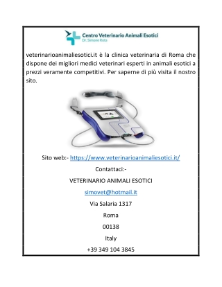 Veterinari specializzati in animali esotici