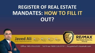 Register of real estate mandates: how to fill it out?