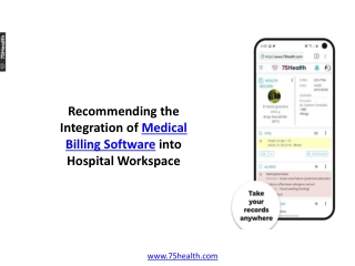 Recommending the Integration of Medical Billing Software into Hospital Workspace