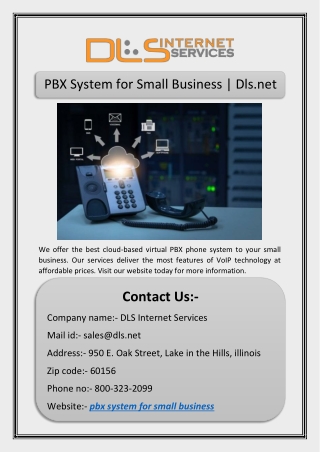 PBX System for Small Business | Dls.net