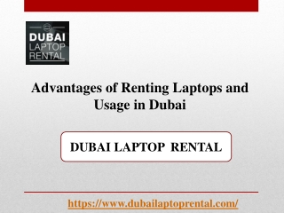 Advantages of Renting Laptops and Usage in Dubai