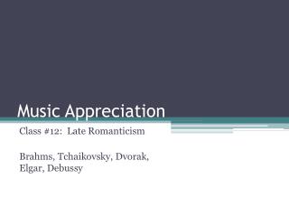 Music Appreciation