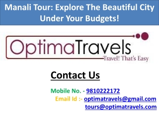 Manali Tour: Explore The Beautiful City Under Your Budgets!