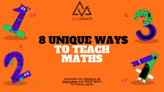 8 unique ways to teach maths