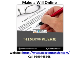 Make a Will Online - Living Will - Draft of a Wills