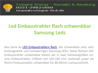 Led Einbaustrahler flach schwenkbar Samsung Leds