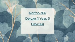 BUy Norton 360 Deluxe (1 Year/ 5 Devices)