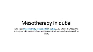 mesotherapy in dubai