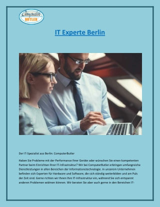 IT Experte Berlin