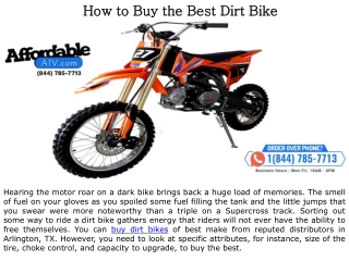 How to buy the Best Dirt Bike