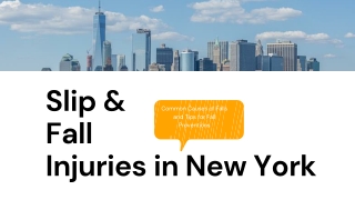 Slip and Fall Injuries in New York