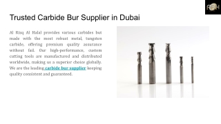 Trusted Carbide Bur Supplier in Dubai