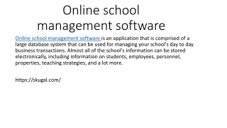 Online school management software