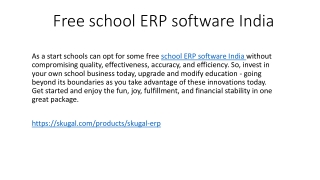 Free school ERP software India