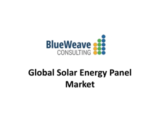 Global Solar Energy Panel Market 2021