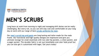 Scrubs Uniforms for Men – Men’s Scrubs Online – Aaron & Smith